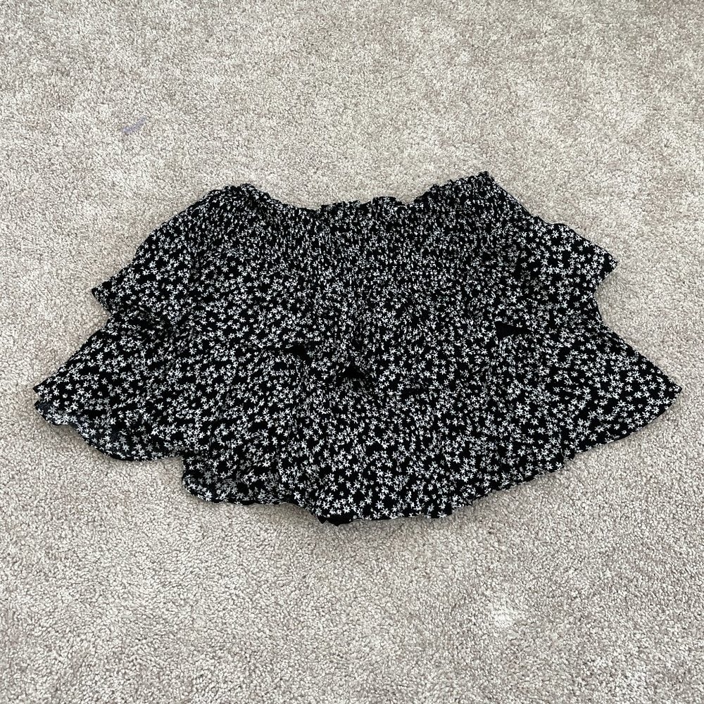 Rock N Rags Sunshine Daydream Skirt in Black Floral